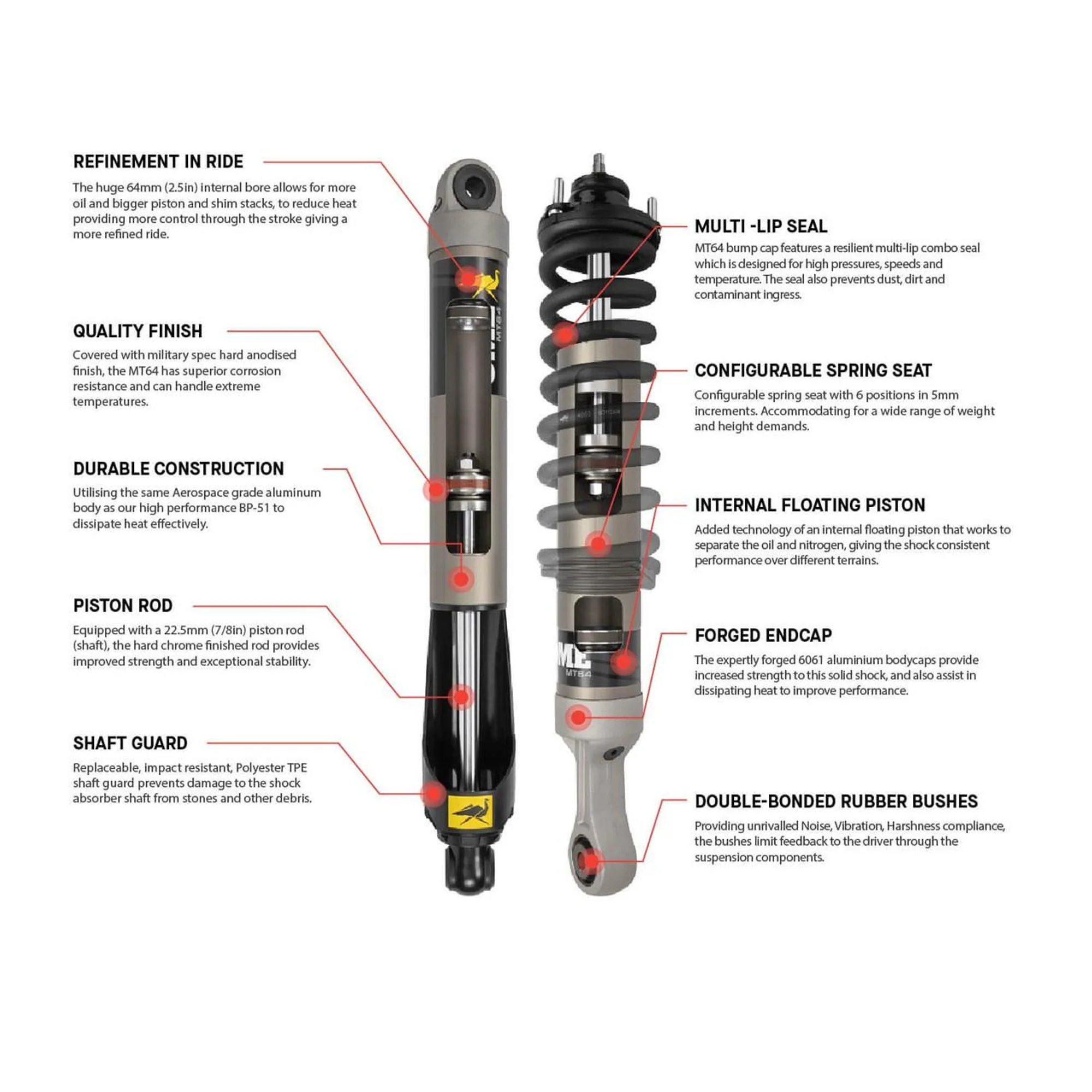 2" MT64 Lift Kit with Leaf Spring Tacoma (2016-2023) - Image 2