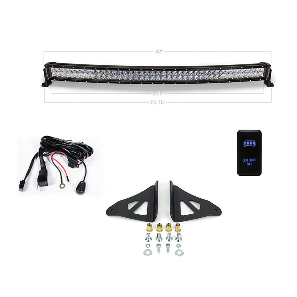 52" Curved LED Roof Light Bar Brackets Kit 4Runner (2003-2024) - Image 2